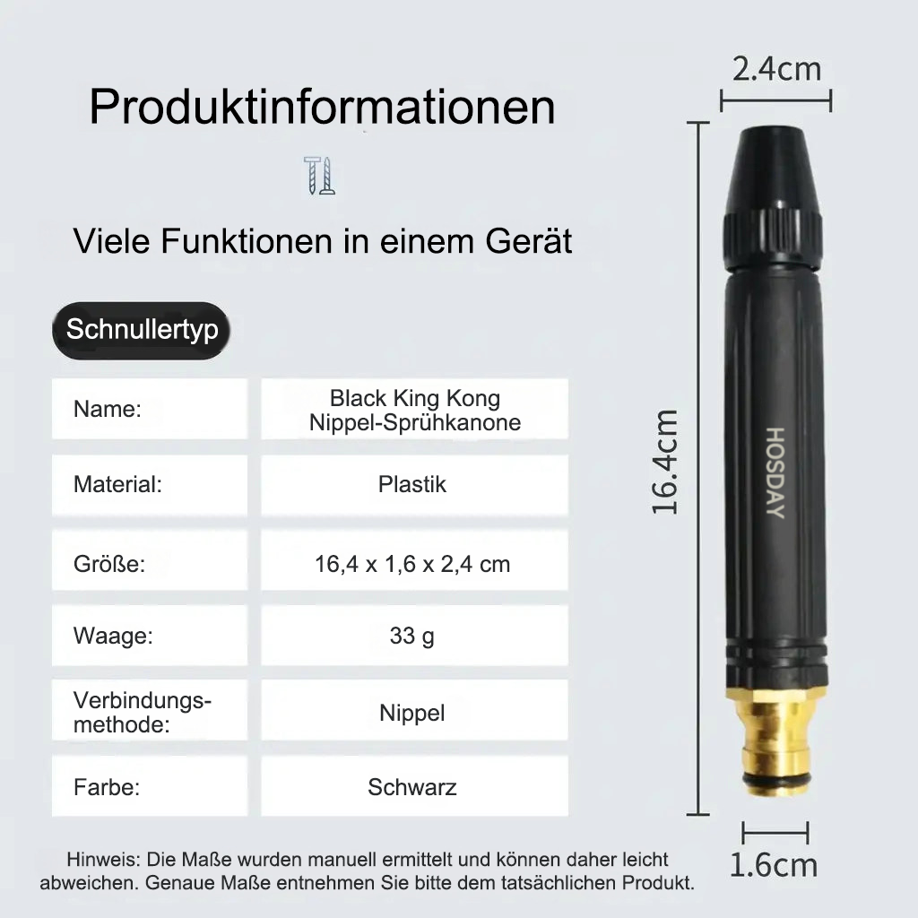 🚗 LETZTER TAG: 50 % RABATT ✨ Leistungsstarker Hochdruck-Sprüher für Autowäsche, Haus und Garten🚗