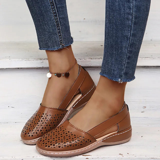 Modische Damensandalen mit geschlossener Spitze, wasserdicht, zum Hineinschlüpfen, rund, bequeme Freizeitschuhe für Damen, Outdoor-Sommer-Schuhe, große Größen 35–43