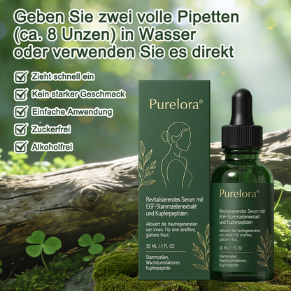 Purelora® Stammzellen-abgeleitetes EGF & Kupferpeptid-Aktivierungsserum (Aktiviert die Hauterneuerung von innen heraus für eine straffere, glattere Haut)（副本）