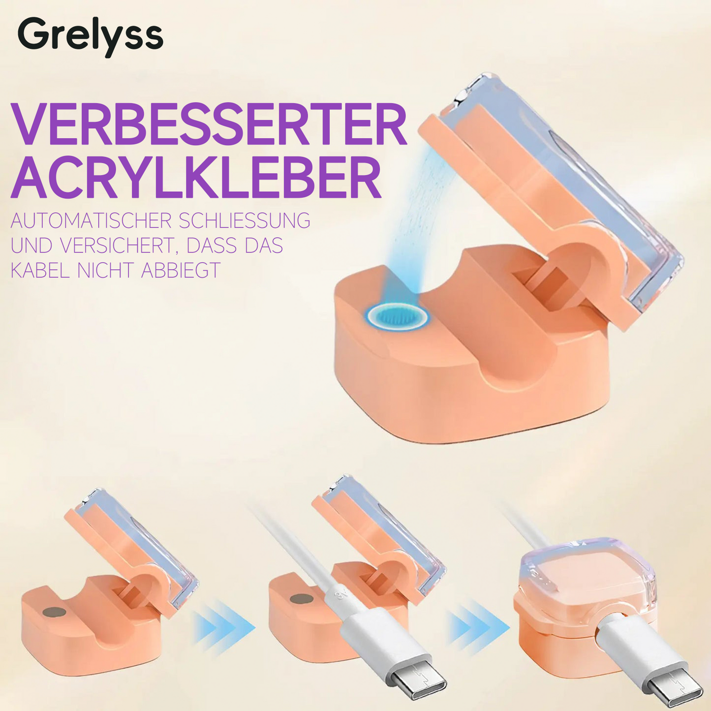📢 Magnetischer Kabel-Organizer-Halter – 6er-Pack wandmontierte Kabelclips – Kabelmanagement-Clip für Schreibtisch & Desktop – Ordnungssystem für Büro und Zuhause