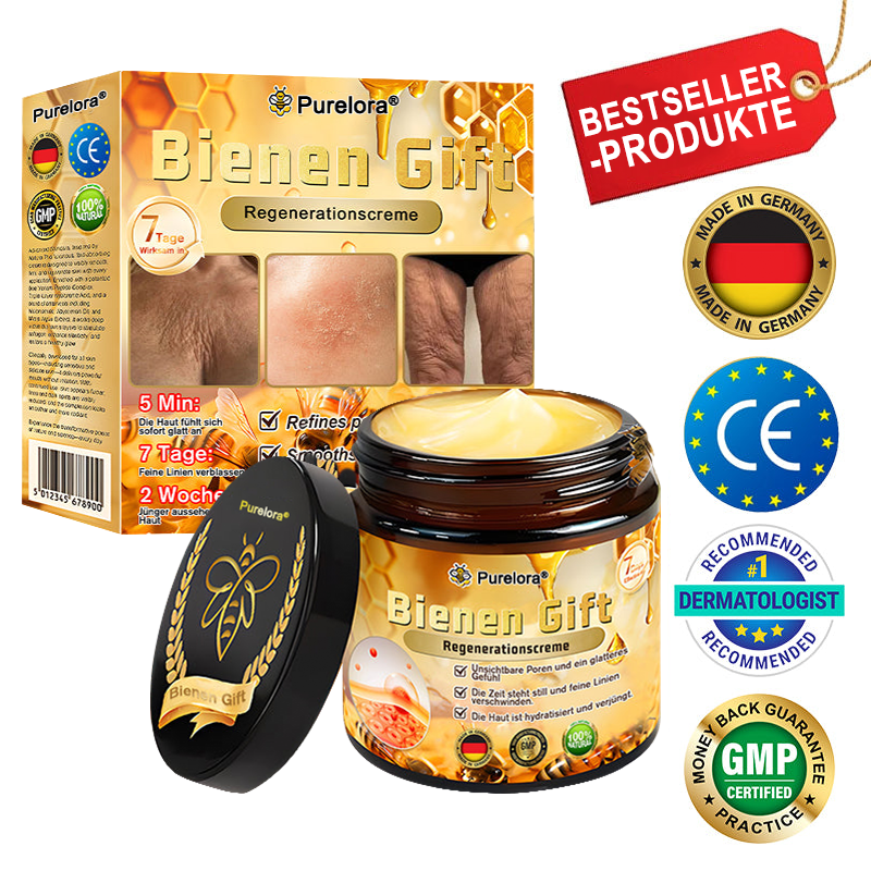 🔥"Hergestellt in Deutschland, Versand aus Deutschland|✅ Offizieller Store✨Purelora® Bienengift Regenerationscreme 🔥 LETZTER TAG 80% RABATT💎"