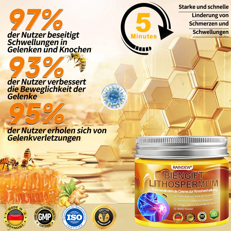 🐝 Offizieller Online-Shop丨Purelora® Bee Venom & Lithospermum Comfort Cream Wenn Gehen, Stehen oder Schlafen unangenehm wird — tägliche Schmerzlinderung & Knochenkomfort für ältere Erwachsene