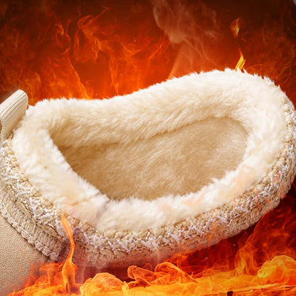 🔥 Damen Winter-Pantoffeln mit Kunstfellfutter – Warm, bequem & rutschfeste Plateausohle🦵