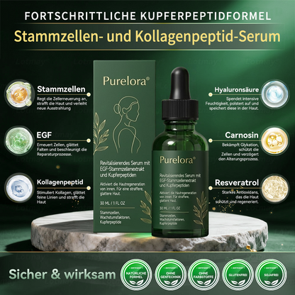Purelora® Stammzellen-abgeleitetes EGF & Kupferpeptid-Aktivierungsserum (Aktiviert die Hauterneuerung von innen heraus für eine straffere, glattere Haut)（副本）
