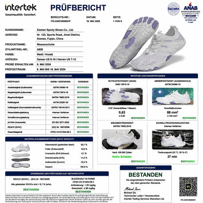 Unisex Barfuß-Wasserschuhe | Aufblasbares Selbstrettungssystem | Hilft bei der Behandlung von Fußpilz | Memory-Foam-Fußgewölbestütze | Wasserdicht, atmungsaktiv & sandabweisend | Ultraleichte, schnell trocknende Aqua-Schuhe