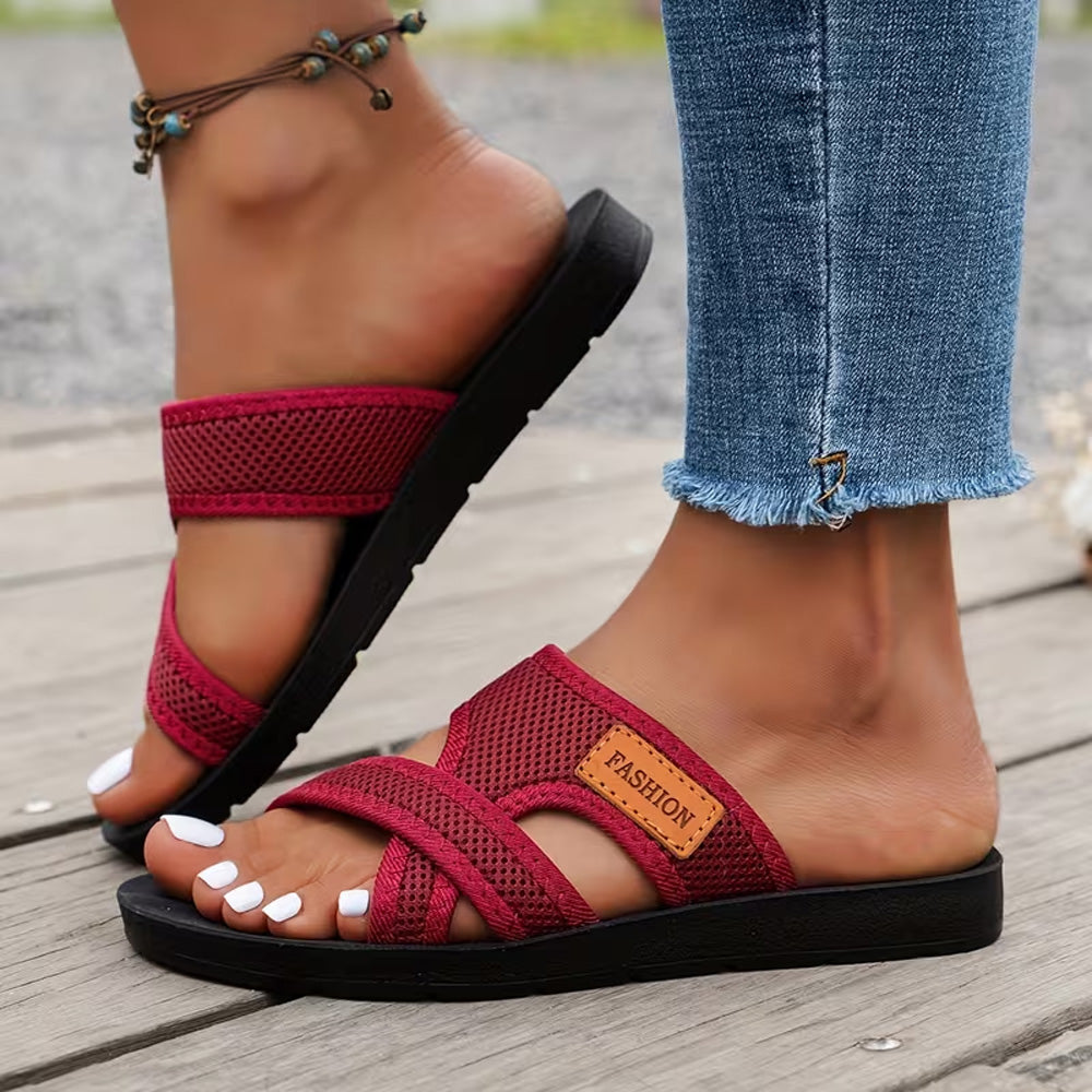 ❤️ Nur heute: 49 % RABATT ❤️ Sportliche Damen-Sandalen mit Fußgewölbestütze, atmungsaktivem Mesh und weicher Polsterung – bequem für drinnen & draußen.