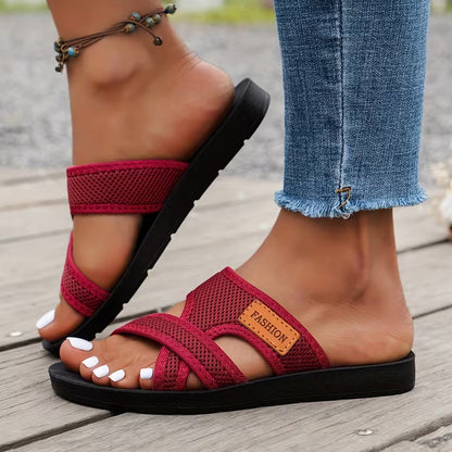 ❤️ Nur heute: 49 % RABATT ❤️ Sportliche Damen-Sandalen mit Fußgewölbestütze, atmungsaktivem Mesh und weicher Polsterung – bequem für drinnen & draußen.