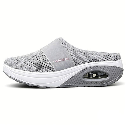 BQODQO® Luftpolster Slip-on Walking Schuhe mit Fußgewölbeunterstützung, für Damen