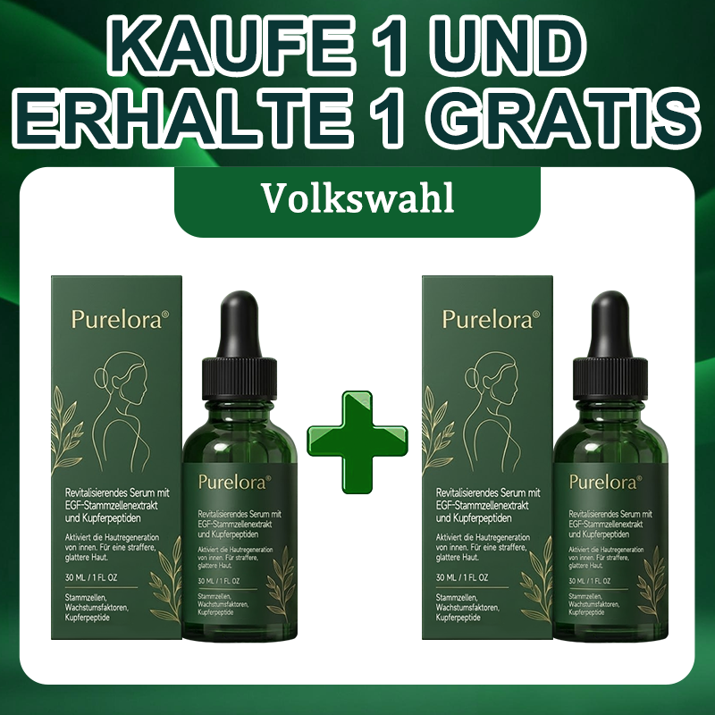 Purelora® Stammzellen-abgeleitetes EGF & Kupferpeptid-Aktivierungsserum (Aktiviert die Hauterneuerung von innen heraus für eine straffere, glattere Haut)（副本）