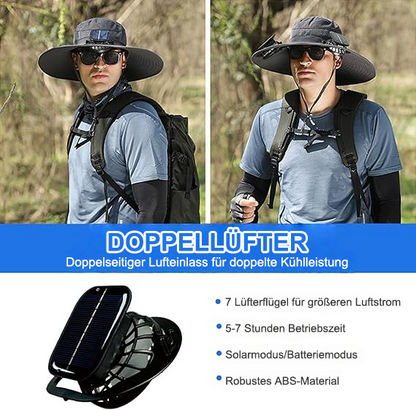 🔥Sommer-Hot-Sale 2026🔥 Neuer ultraleichter Solar-Ventilator-Sonnenhut – leichter als ein Baseball! ⚾ Nur ca. 312 g schwer!
