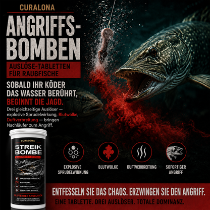 𝐎𝐟𝐟𝐢𝐳𝐢𝐞𝐥𝐥𝐞𝐫 𝐌𝐚𝐫𝐤𝐞𝐧𝐬𝐡𝐨𝐩 | ✅ Curalona® Strike Bombs — Neuer Köder für Süß- und Salzwasser, der blutet, sprudelt und große Raubfische anlockt