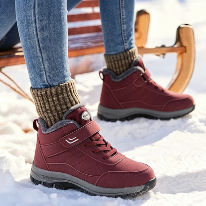 🔥 Bestseller 2026 – Nur heute: 80 % Rabatt🏆  Damen Winterstiefel mit warmem Plüschfutter, stabilisierendem Knöchelhalt & rutschfester Profilsohle