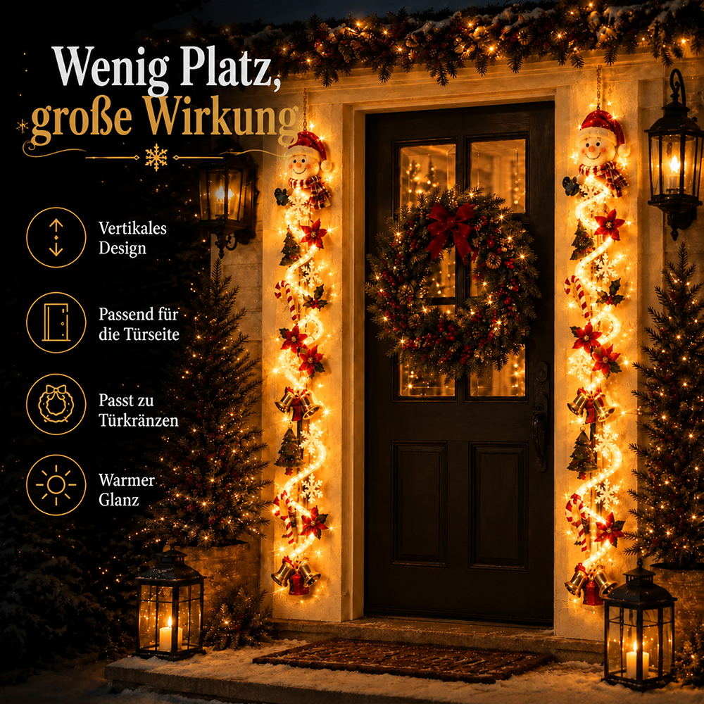 ⏳ Last Day 49% OFF – 🎄 Glowing Christmas Door Hanger | 6 Festive Light Designs✨