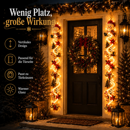 ⏳ Last Day 49% OFF – 🎄 Glowing Christmas Door Hanger | 6 Festive Light Designs✨