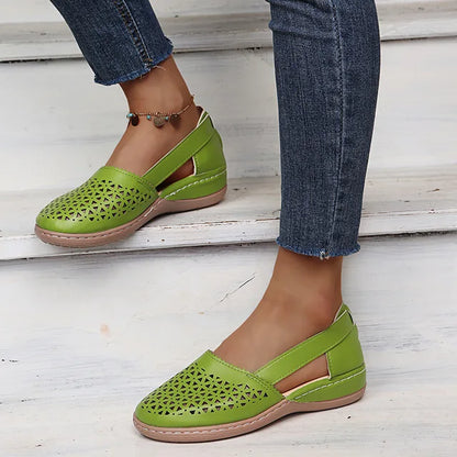 Modische Damensandalen mit geschlossener Spitze, wasserdicht, zum Hineinschlüpfen, rund, bequeme Freizeitschuhe für Damen, Outdoor-Sommer-Schuhe, große Größen 35–43