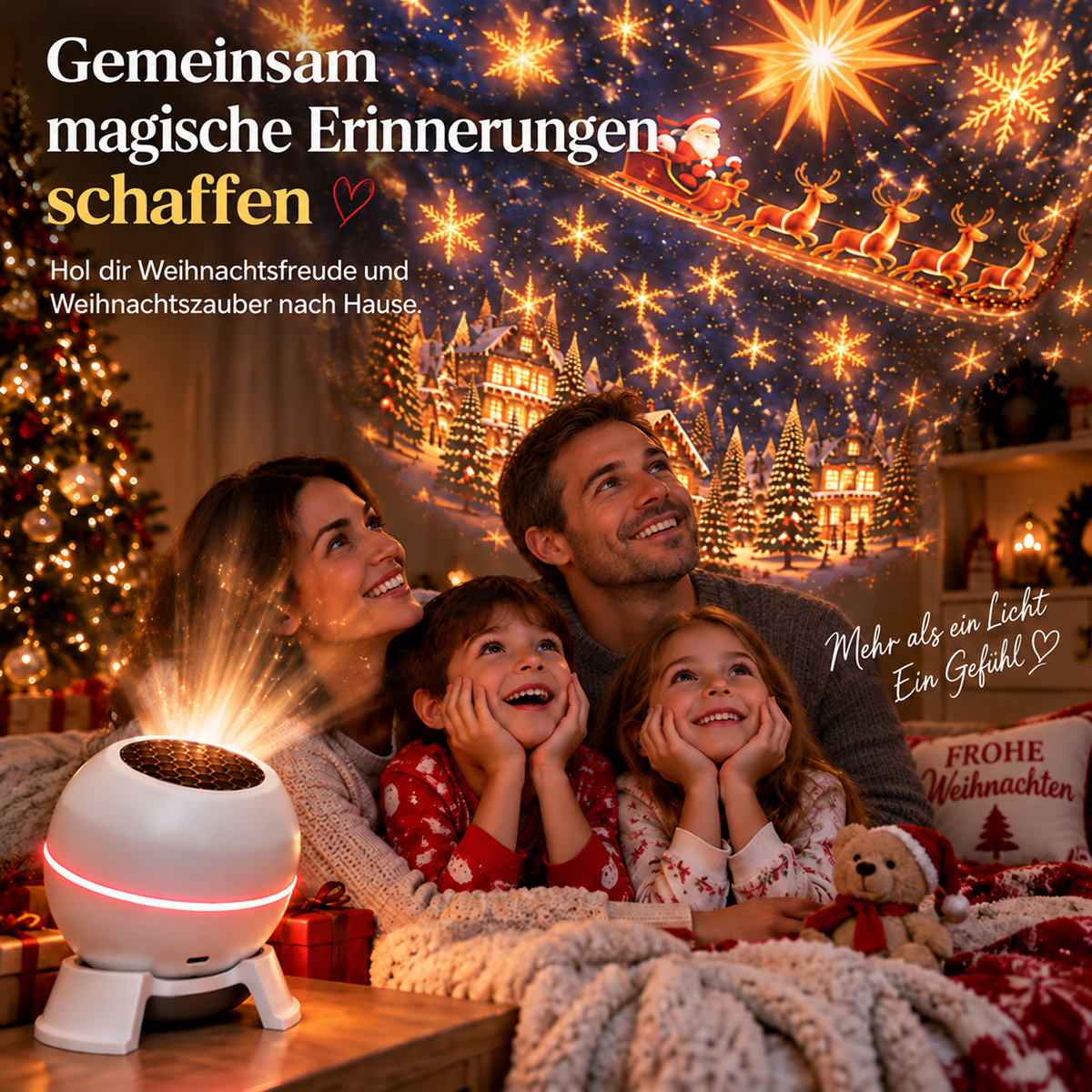 Offizieller Shop | 💖🎄 SCNDR® intelligenter holografischer Projektor (HD Smart Dynamic 5D)🎄