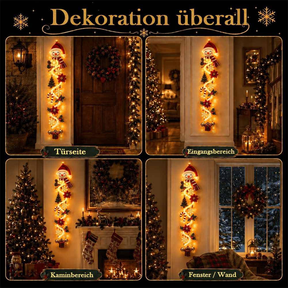 ⏳ Last Day 49% OFF – 🎄 Glowing Christmas Door Hanger | 6 Festive Light Designs✨