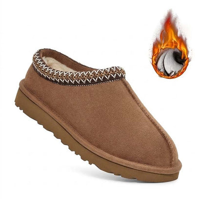🔥 Damen Winter-Pantoffeln mit Kunstfellfutter – Warm, bequem & rutschfeste Plateausohle🦵