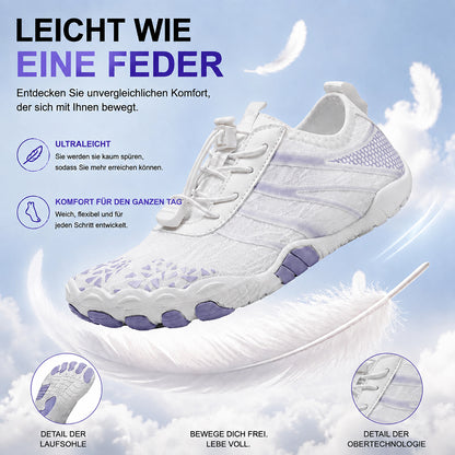 Unisex Barfuß-Wasserschuhe | Aufblasbares Selbstrettungssystem | Hilft bei der Behandlung von Fußpilz | Memory-Foam-Fußgewölbestütze | Wasserdicht, atmungsaktiv & sandabweisend | Ultraleichte, schnell trocknende Aqua-Schuhe
