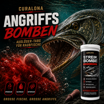 𝐎𝐟𝐟𝐢𝐳𝐢𝐞𝐥𝐥𝐞𝐫 𝐌𝐚𝐫𝐤𝐞𝐧𝐬𝐡𝐨𝐩 | ✅ Curalona® Strike Bombs — Neuer Köder für Süß- und Salzwasser, der blutet, sprudelt und große Raubfische anlockt