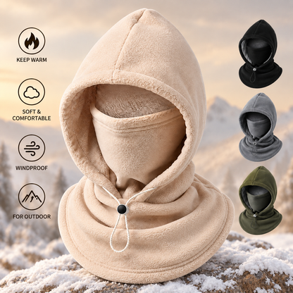 3-in-1 Winter-Fleece-Sturmhaube 🧣❄️ Warmer Schutz für Gesicht, Ohren & Hals（副本）