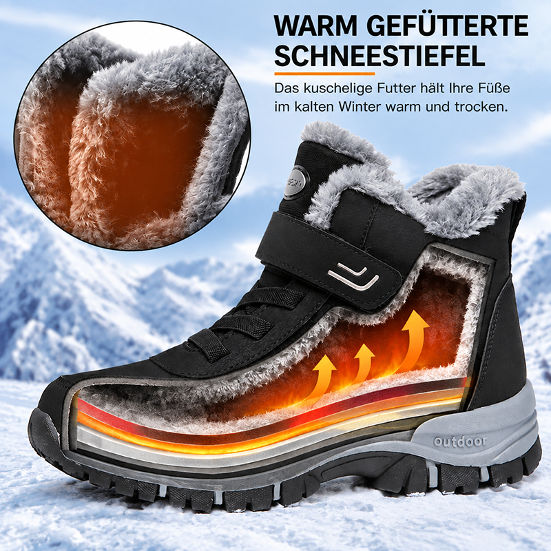 🔥 Bestseller 2026 – Nur heute: 80 % Rabatt🏆  Damen Winterstiefel mit warmem Plüschfutter, stabilisierendem Knöchelhalt & rutschfester Profilsohle