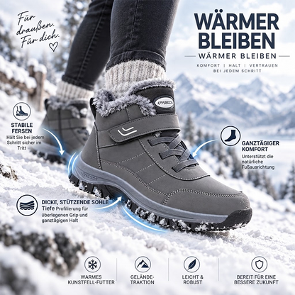 🔥 Bestseller 2026 – Nur heute: 80 % Rabatt🏆  Damen Winterstiefel mit warmem Plüschfutter, stabilisierendem Knöchelhalt & rutschfester Profilsohle