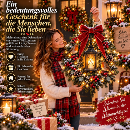 ✨ Nur heute: 49 % Rabatt ✨🐦 A Robin Glow – Beleuchteter Weihnachtskranz mit Rotkehlchen