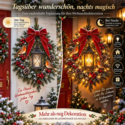 ✨ Nur heute: 49 % Rabatt ✨🐦 A Robin Glow – Beleuchteter Weihnachtskranz mit Rotkehlchen