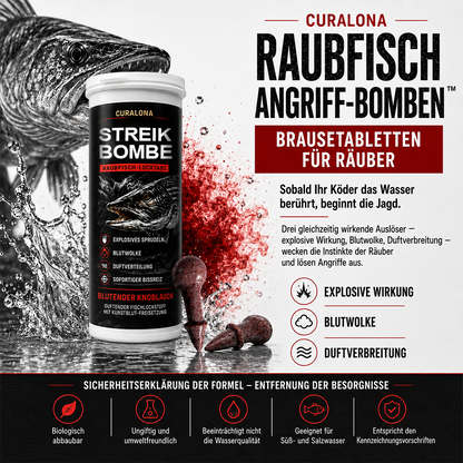 𝐎𝐟𝐟𝐢𝐳𝐢𝐞𝐥𝐥𝐞𝐫 𝐌𝐚𝐫𝐤𝐞𝐧𝐬𝐡𝐨𝐩 | ✅ Curalona® Strike Bombs — Neuer Köder für Süß- und Salzwasser, der blutet, sprudelt und große Raubfische anlockt