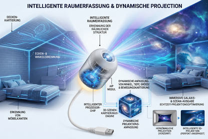 ✨Nachtlicht-Projektor – 5D Sternenhimmel & Ozean-Atmosphäre für Schlafzimmer, Kinderzimmer und Auto