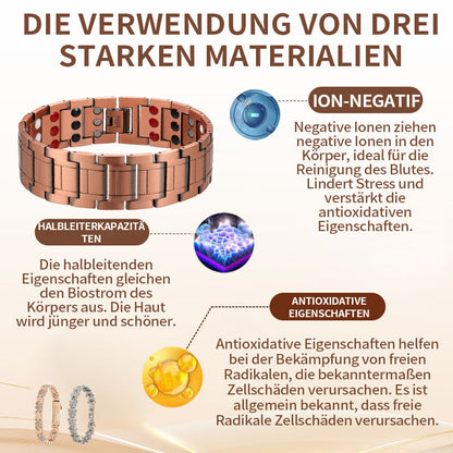 ✨❤️ Elegantes Kupfer-Magnetarmband mit 5-Elemente-Design 💎