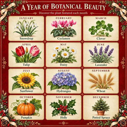 🎄🌱 Weihnachtliche Sonderedition – Umweltfreundlicher, bepflanzbarer „Timeless“-Saatgutkalender 2027🌸🌿