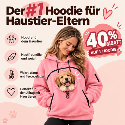 🐾 Kuschelige Fleece-Haustiertasche für gemeinsame Nähe – Warm & unterstützend für kleine Haustiere