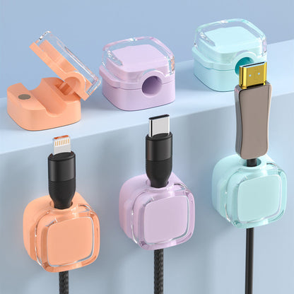 📢 Magnetischer Kabel-Organizer-Halter – 6er-Pack wandmontierte Kabelclips – Kabelmanagement-Clip für Schreibtisch & Desktop – Ordnungssystem für Büro und Zuhause