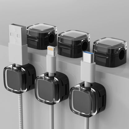 📢 Magnetischer Kabel-Organizer-Halter – 6er-Pack wandmontierte Kabelclips – Kabelmanagement-Clip für Schreibtisch & Desktop – Ordnungssystem für Büro und Zuhause