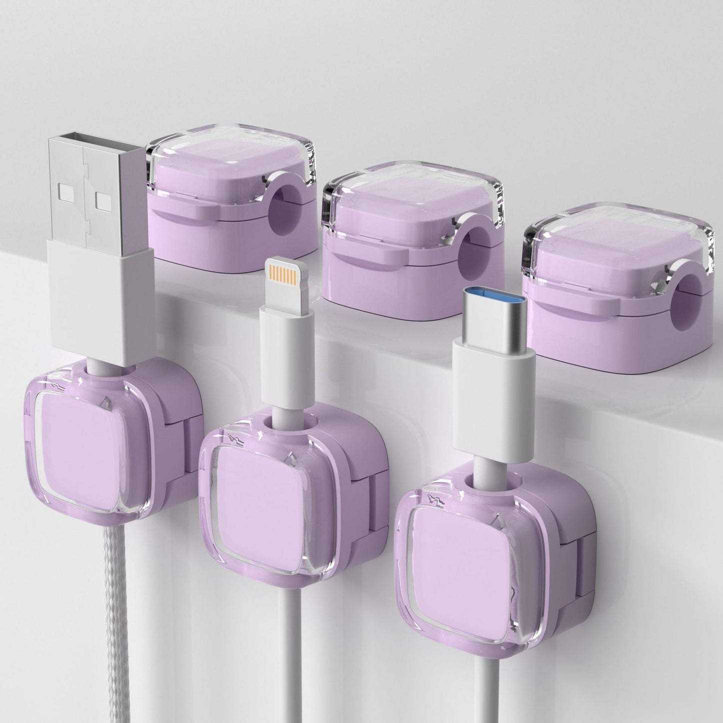 📢 Magnetischer Kabel-Organizer-Halter – 6er-Pack wandmontierte Kabelclips – Kabelmanagement-Clip für Schreibtisch & Desktop – Ordnungssystem für Büro und Zuhause