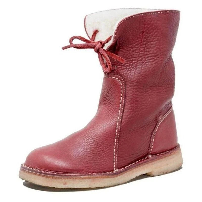 🔥 Letzter Tag – 50 % Rabatt – Wasserdichte orthopädische Leder-Schneestiefel mit Wollfutter