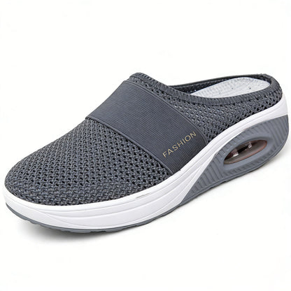 BQODQO® Luftpolster Slip-on Walking Schuhe mit Fußgewölbeunterstützung, für Damen