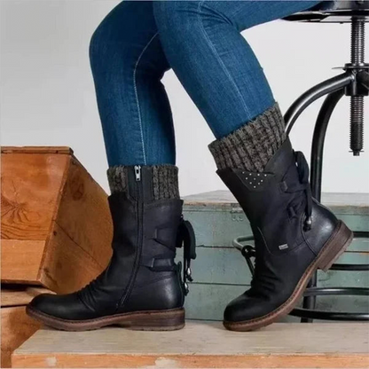 🔥 Bestseller 2026 – Nur heute: 80 % Rabatt🏆  Damen Winterstiefel mit warmem Plüschfutter, stabilisierendem Knöchelhalt & rutschfester Profilsohle