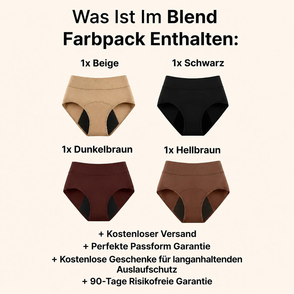 💖 50 % RABATT | 100 % auslaufsichere Unterwäsche 4er-Pack (Sag peinliche Momente und Sorgen Lebewohl)
