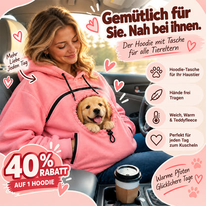 🐾 Kuschelige Fleece-Haustiertasche für gemeinsame Nähe – Warm & unterstützend für kleine Haustiere