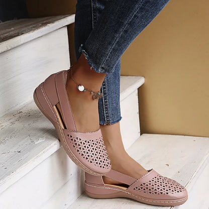 Modische Damensandalen mit geschlossener Spitze, wasserdicht, zum Hineinschlüpfen, rund, bequeme Freizeitschuhe für Damen, Outdoor-Sommer-Schuhe, große Größen 35–43