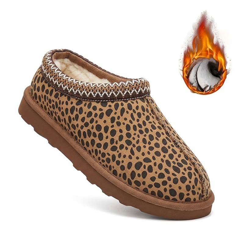 🔥 Damen Winter-Pantoffeln mit Kunstfellfutter – Warm, bequem & rutschfeste Plateausohle🦵