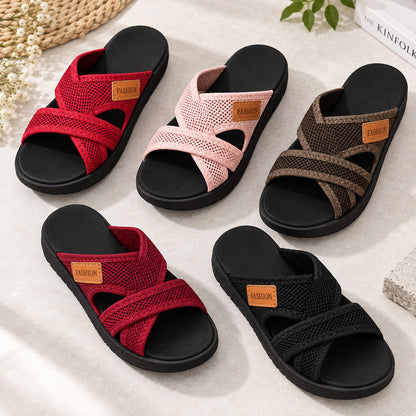 ❤️ Nur heute: 49 % RABATT ❤️ Sportliche Damen-Sandalen mit Fußgewölbestütze, atmungsaktivem Mesh und weicher Polsterung – bequem für drinnen & draußen.