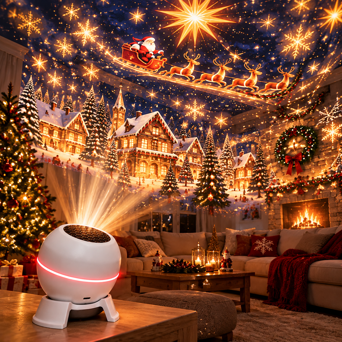 Offizieller Shop | 💖🎄 SCNDR® intelligenter holografischer Projektor (HD Smart Dynamic 5D)🎄