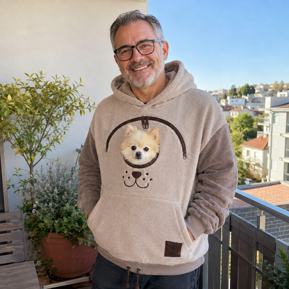 🐾 Kuschelige Fleece-Haustiertasche für gemeinsame Nähe – Warm & unterstützend für kleine Haustiere