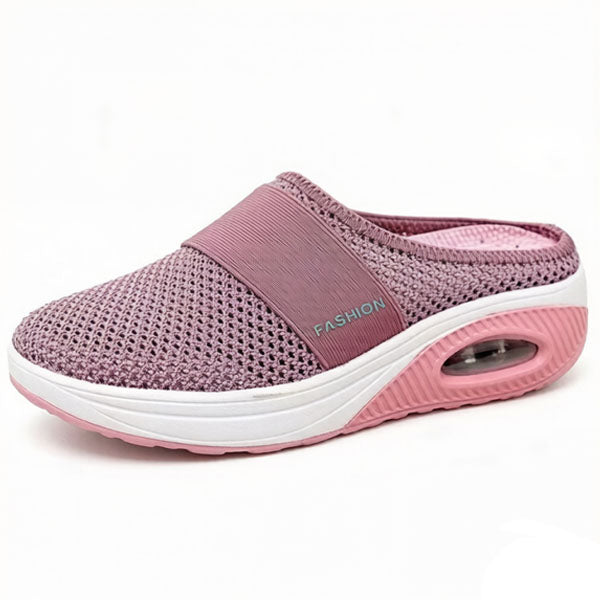 BQODQO® Luftpolster Slip-on Walking Schuhe mit Fußgewölbeunterstützung, für Damen