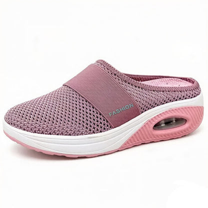 BQODQO® Luftpolster Slip-on Walking Schuhe mit Fußgewölbeunterstützung, für Damen