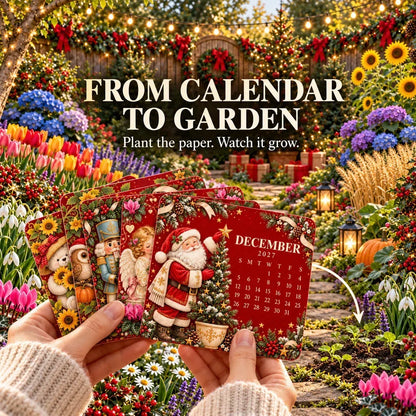 🎄🌱 Weihnachtliche Sonderedition – Umweltfreundlicher, bepflanzbarer „Timeless“-Saatgutkalender 2027🌸🌿